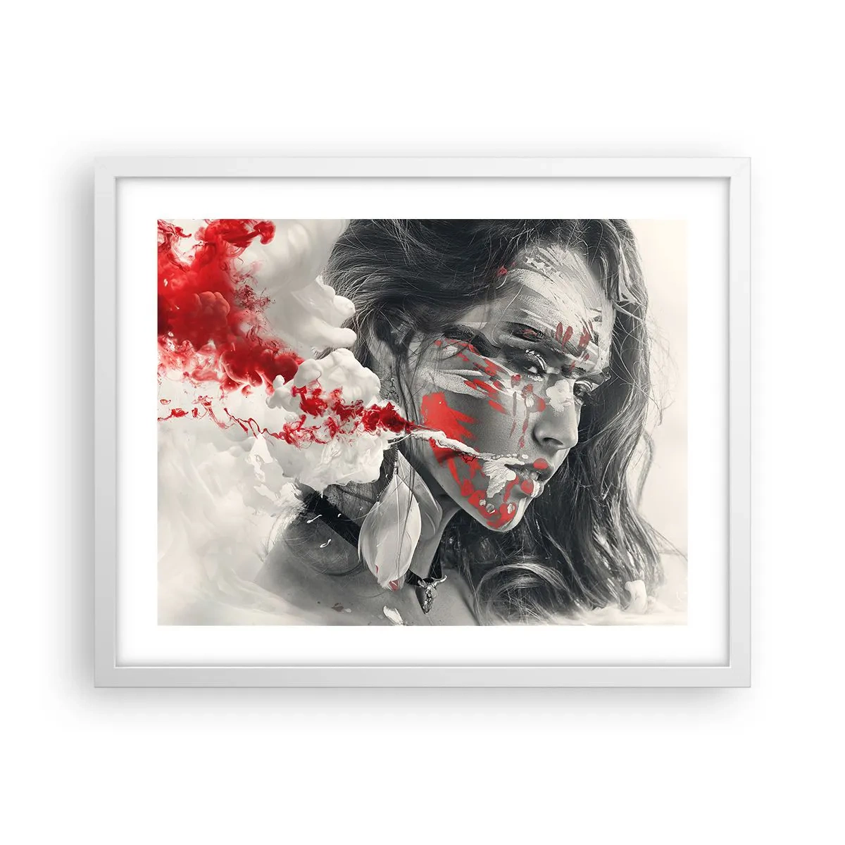 Plakát v bílém rámu - Ve spárech absurdity - 50x40 cm