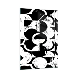 Obraz na skle - Bílé je bílé a černé černé - 80x120 cm