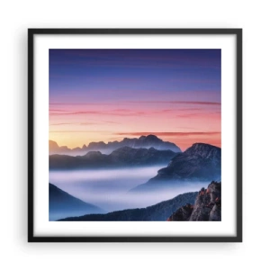 Plakát v černém rámu - Nad údolími - 50x50 cm