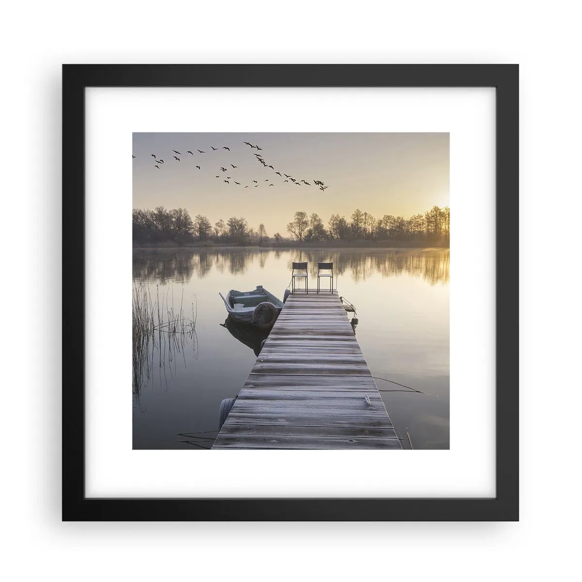 Plakát v černém rámu - Časem se vrátím - 30x30 cm