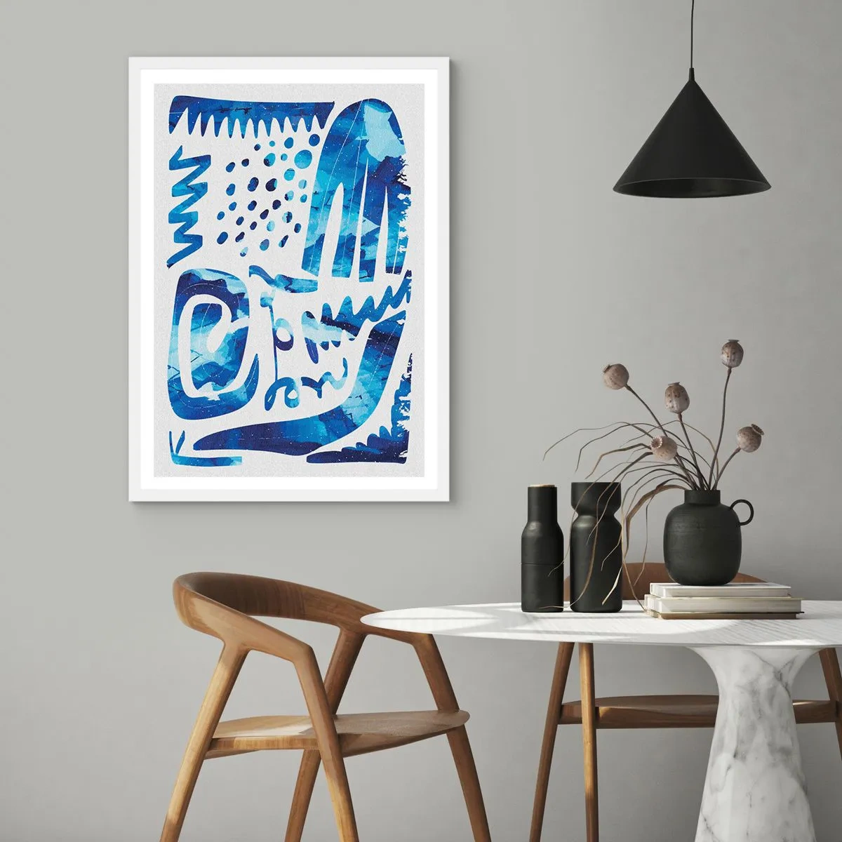 Plakát v bílém rámu - Zpět ke kořenům - 30x40 cm