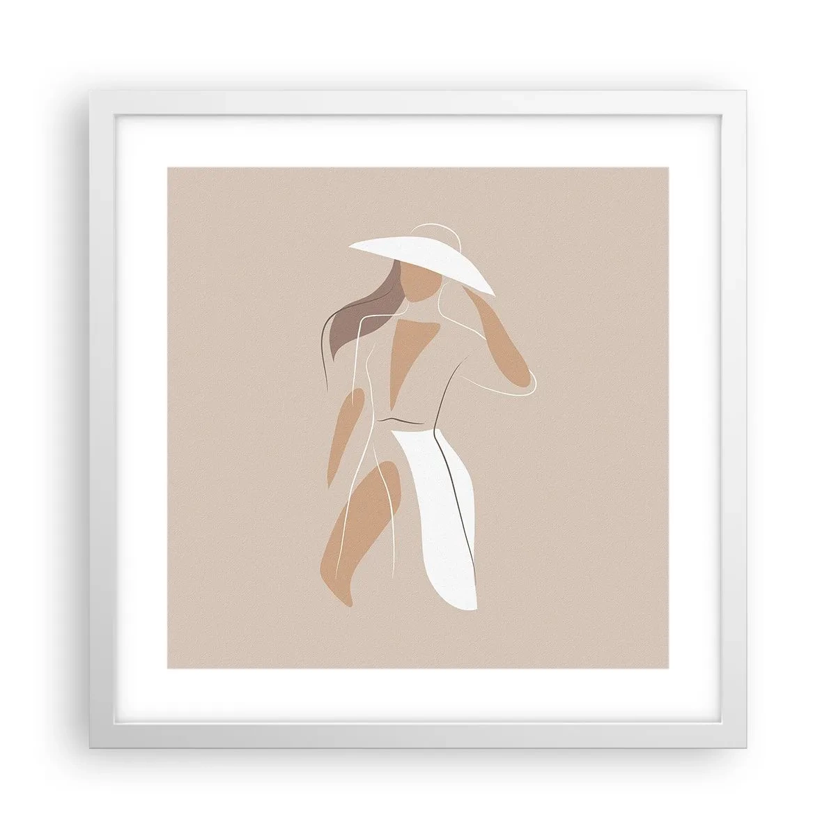 Plakát v bílém rámu - Móda je zábava - 40x40 cm
