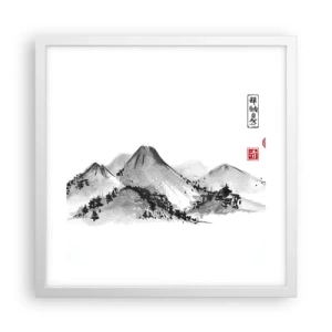 Plakát v bílém rámu - Za hranicí vzdálenosti - 40x40 cm