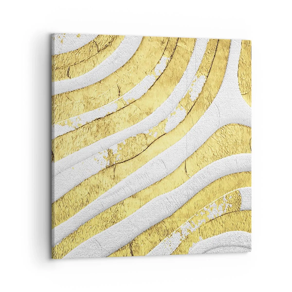 Obraz na plátně - Kompozice v bílé a zlaté - 50x50 cm