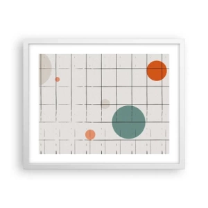 Plakát v bílém rámu - V pasti. My nebo ony? - 50x40 cm