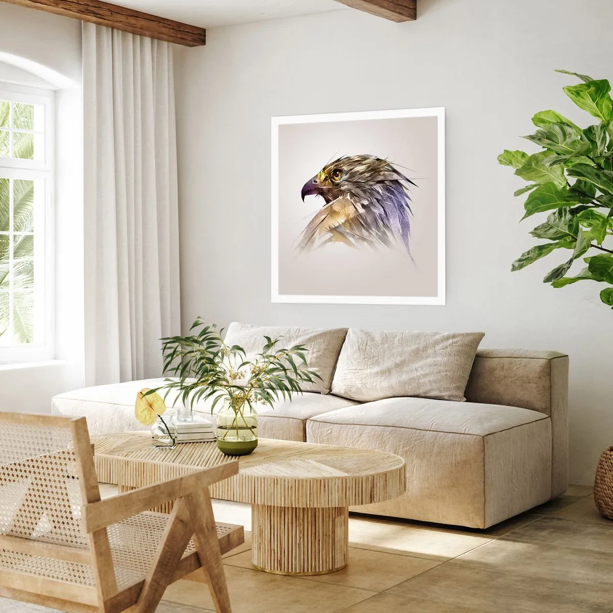 Plakát - Portrét bojovníka - 60x60 cm