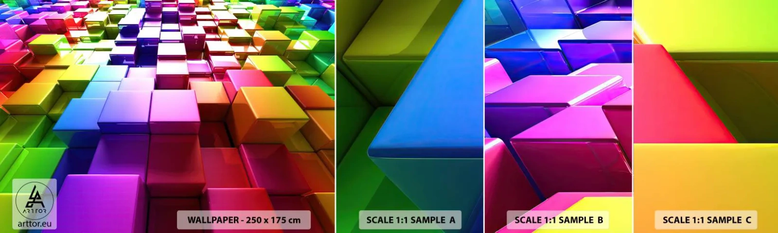 Fototapeta Vzorek Standard Eco - Op-artové společně v týmu - Abstrakce, Grafika, 3D - 100x30 cm