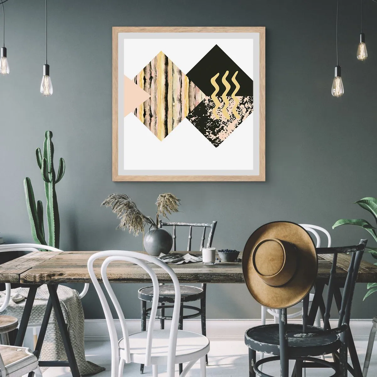 Plakát v rámu světlý dub - Není to tak jednoduché - 50x50 cm