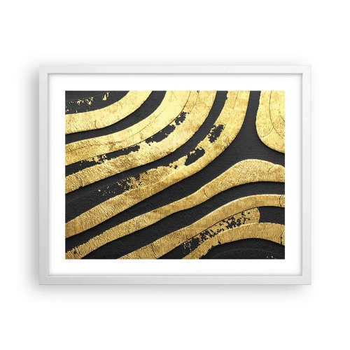 Plakát v bílém rámu - Vše plyne - 50x40 cm