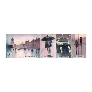 Vzor Fototapety Samolepicí Deluxe Sticker - V deštivém oparu - Město, Architektura, Památky - 100x30 cm