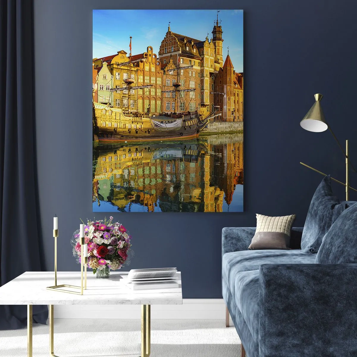 Obraz na skle - Zrcadlový odraz minulosti - 50x70 cm