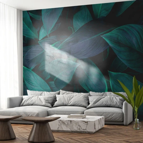 Fototapeta Samolepicí Deluxe Sticker - Zeleň sama o sobě - Listy, Příroda, Botanika - 250x175 cm