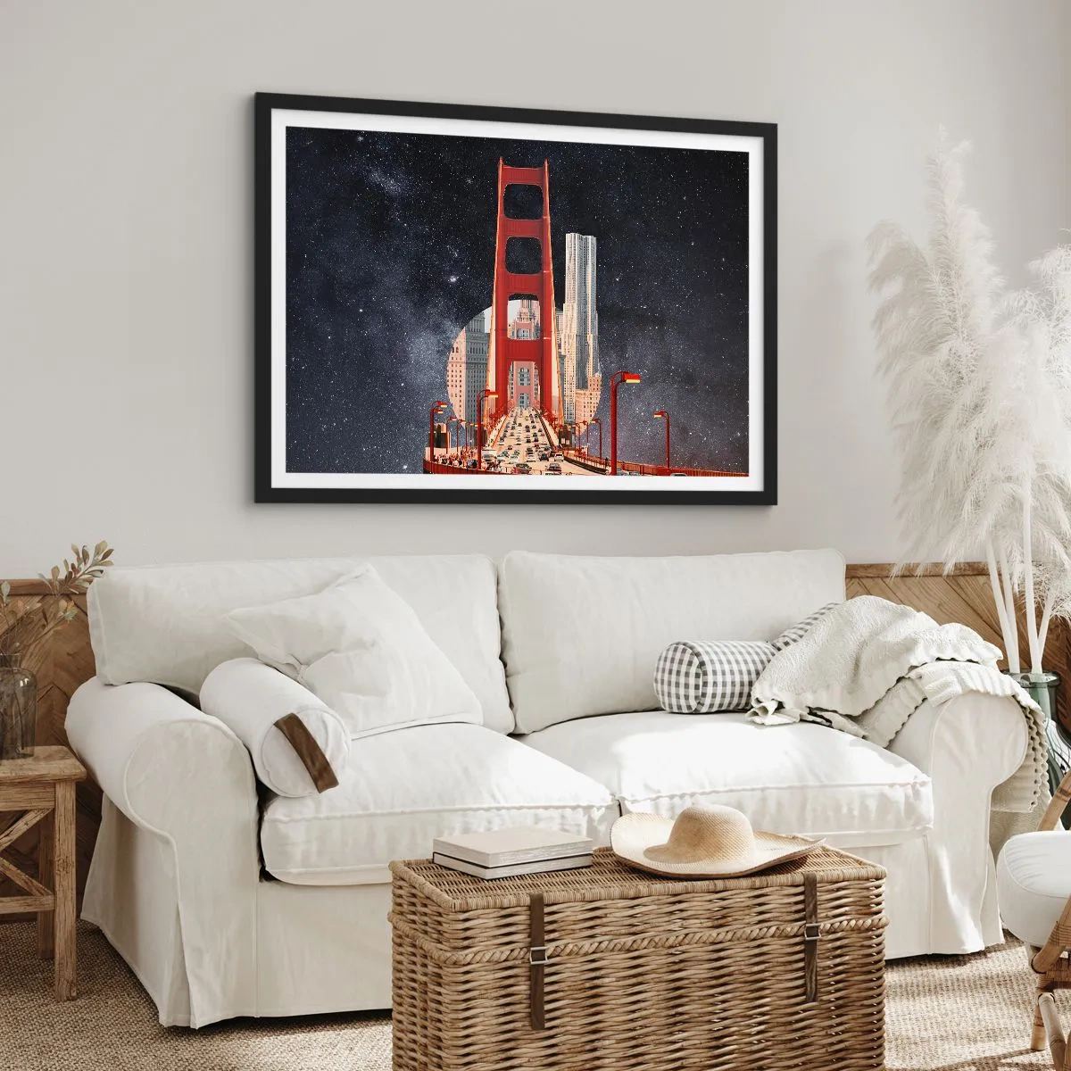 Plakát v černém rámu - Vždy uprostřed - 70x50 cm