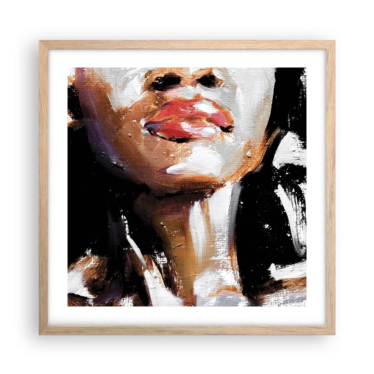 Plakát v rámu světlý dub - Hrdost bez předsudků - 50x50 cm