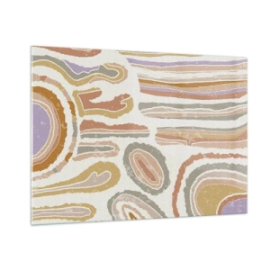 Obraz na skle - Barevné průřezy - 100x70 cm