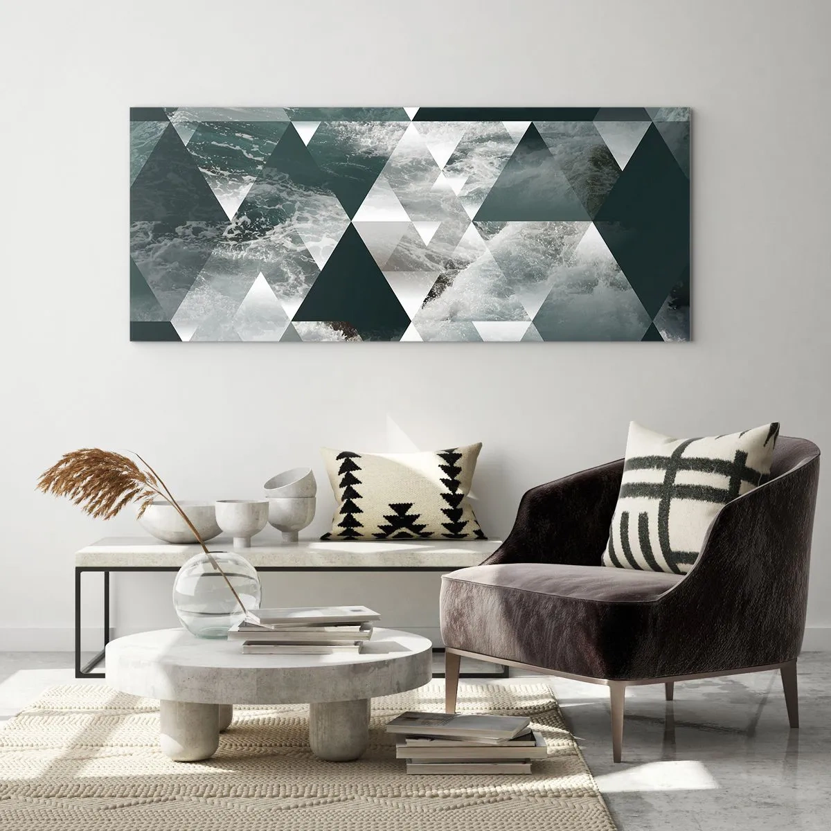 Obraz na skle - Křišťálová perspektiva - 90x30 cm
