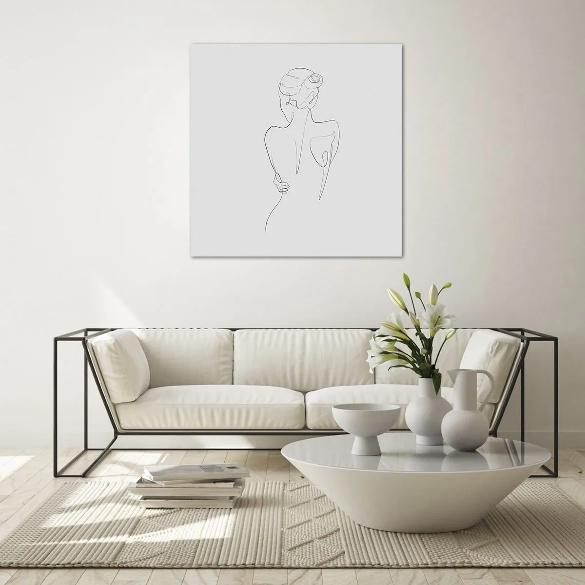 Obraz na skle - Hudba těla - 70x70 cm