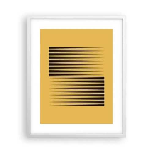 Plakát v bílém rámu - Čtverec protikladů - 40x50 cm