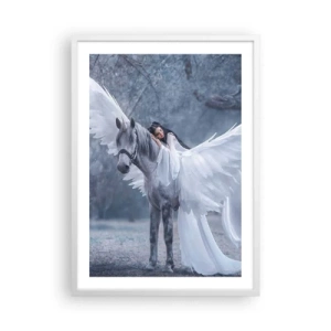 Plakát v bílém rámu - Nadšený okamžik - 50x70 cm