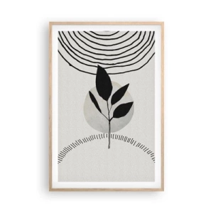 Plakát v rámu světlý dub - Kompozice: rituály přírody - 61x91 cm