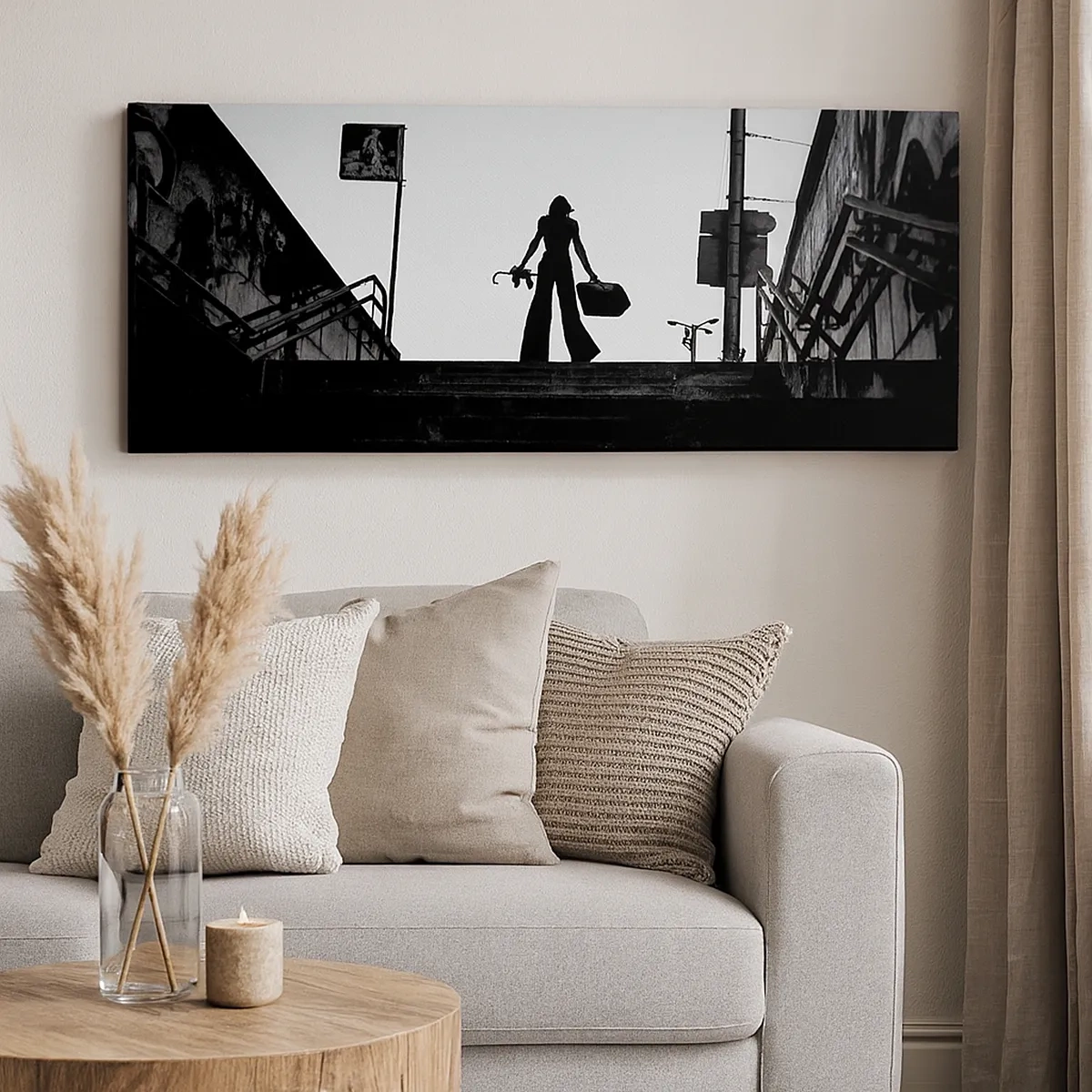 Obraz na plátně - Městská cesta - 30x30 cm