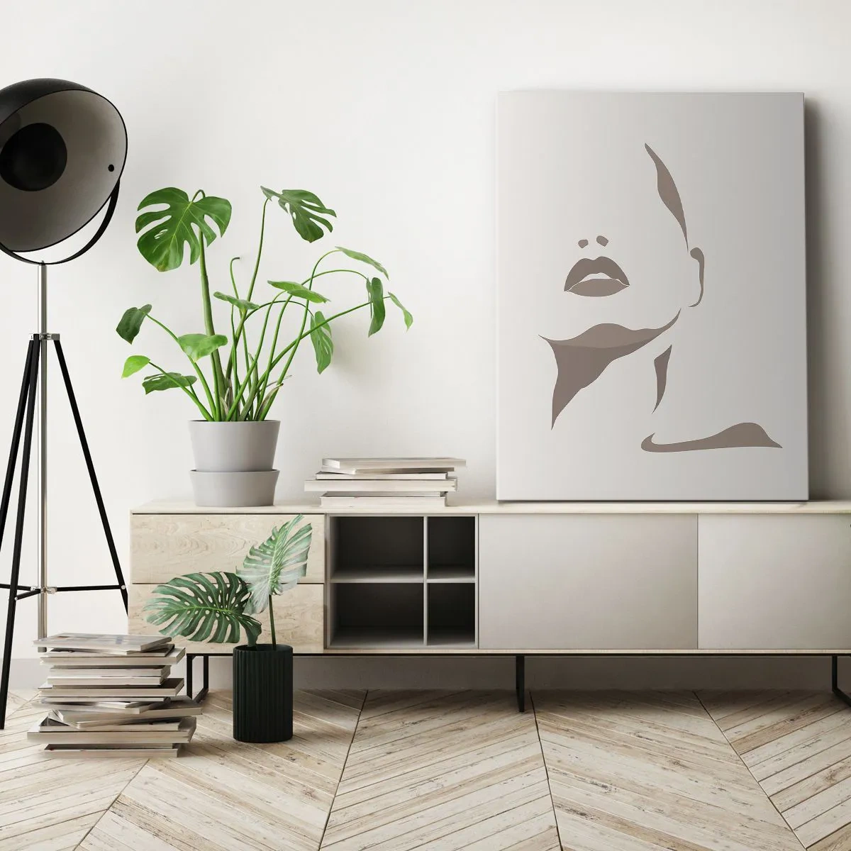 Obraz na plátně - Stvořená ze světla a stínu - 55x100 cm