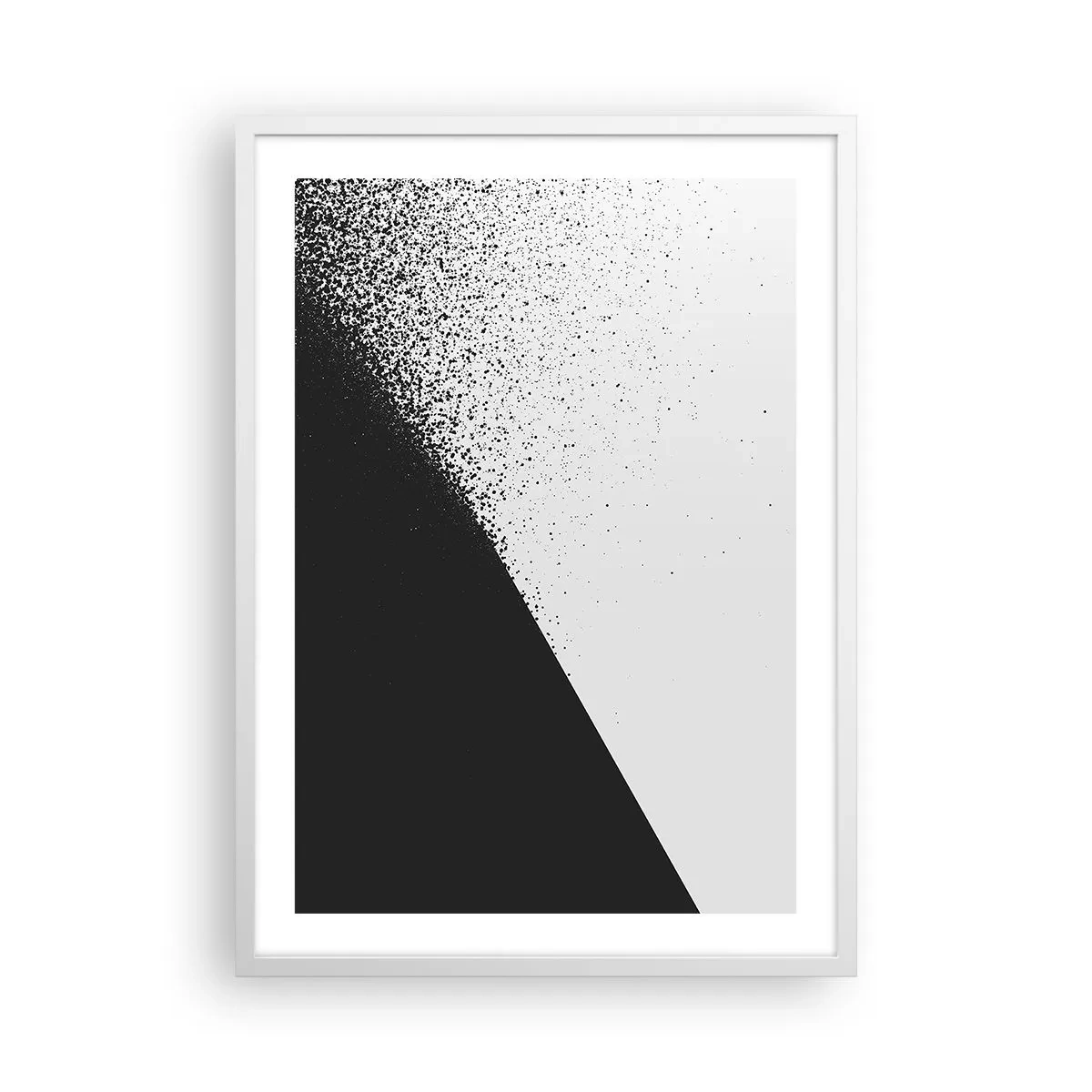 Plakát v bílém rámu - Rychleji a rychleji, více a více - 50x70 cm