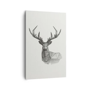 Obraz na plátně - Jelen v kubistickém stylu - 80x120 cm