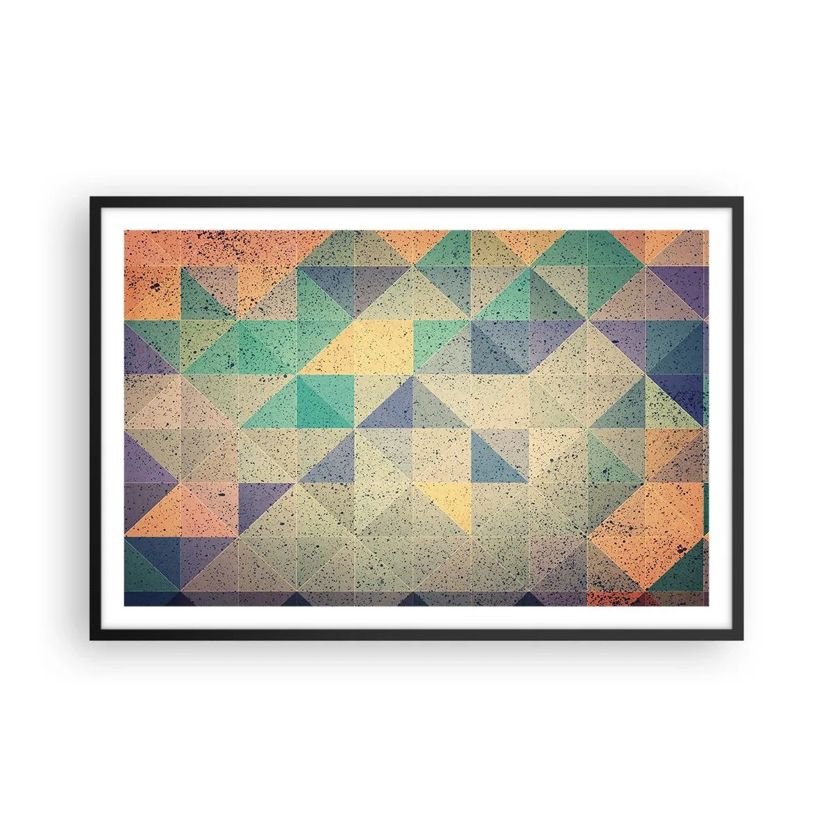 Plakát v černém rámu - Republika trojúhelníků - 91x61 cm
