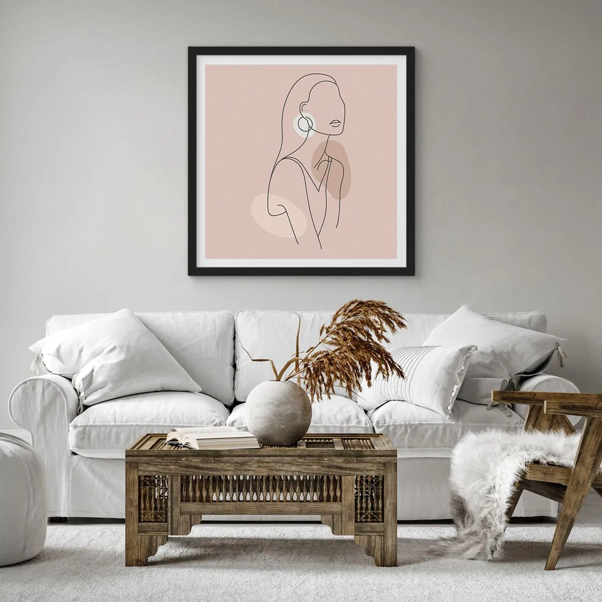 Plakát v černém rámu - Dívčí ikona - 60x60 cm