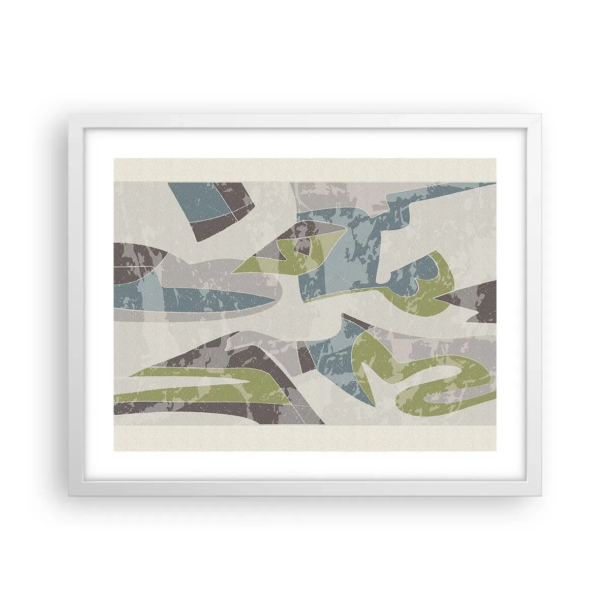 Plakát v bílém rámu - Kompozice za sklem - 50x40 cm