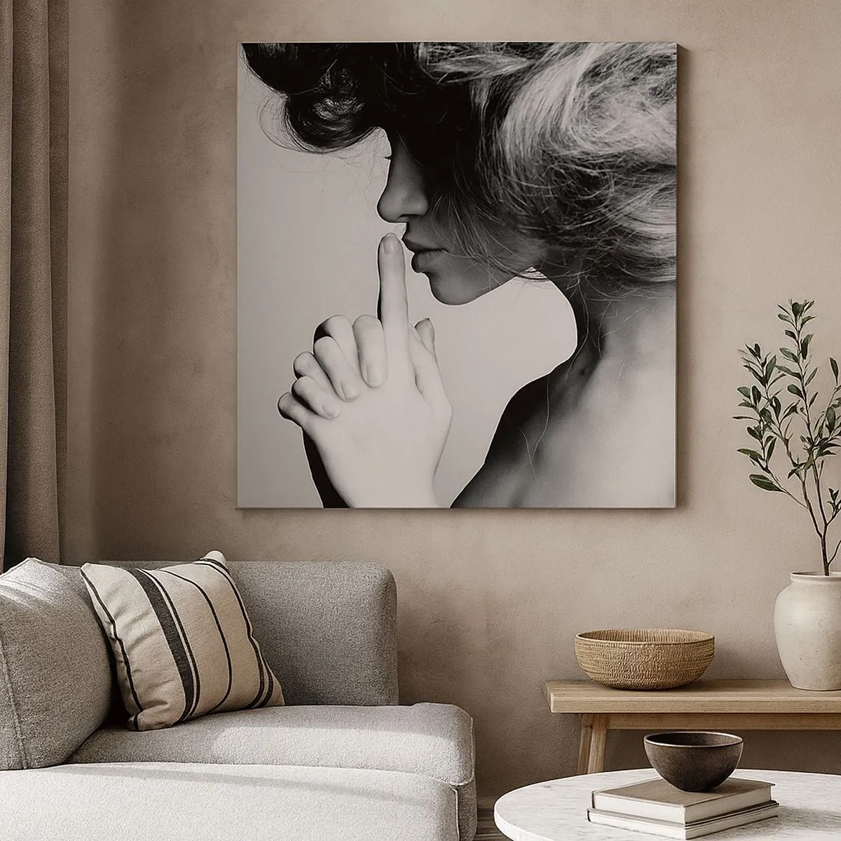 Obraz na plátně - Zahleděná do sebe - 30x30 cm