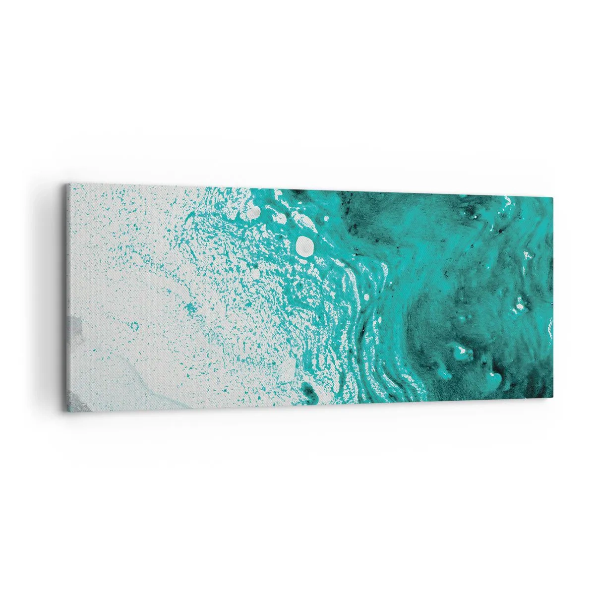 Obraz na plátně - Propadnout v bílé a tyrkysové - 100x40 cm