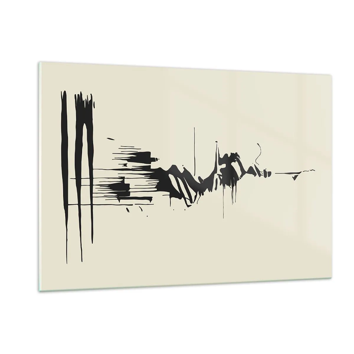 Obraz na skle - Spěšná abstrakce - 120x80 cm