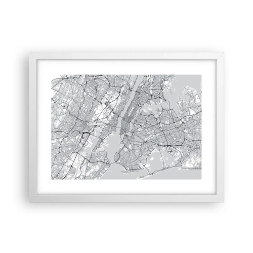 Plakát v bílém rámu - Anatomie metropole - 40x30 cm
