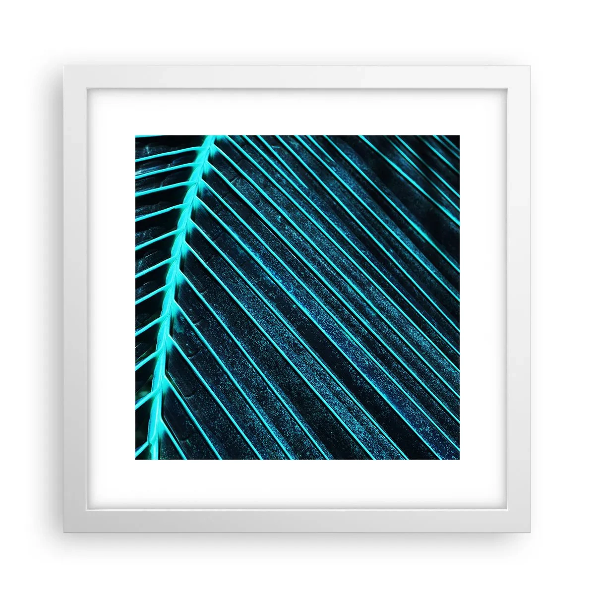 Plakát v bílém rámu - Textura zeleně - 30x30 cm