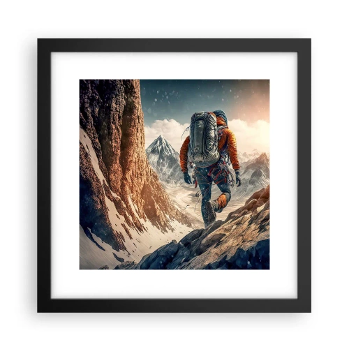 Plakát v černém rámu - Osamělý bojovník - 30x30 cm