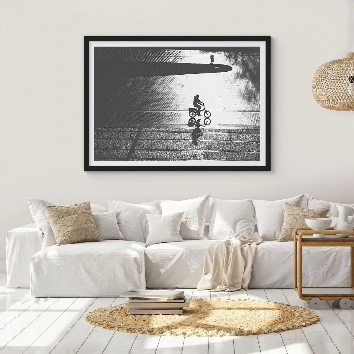 Plakát v černém rámu - Dopředu, přes město - 50x40 cm