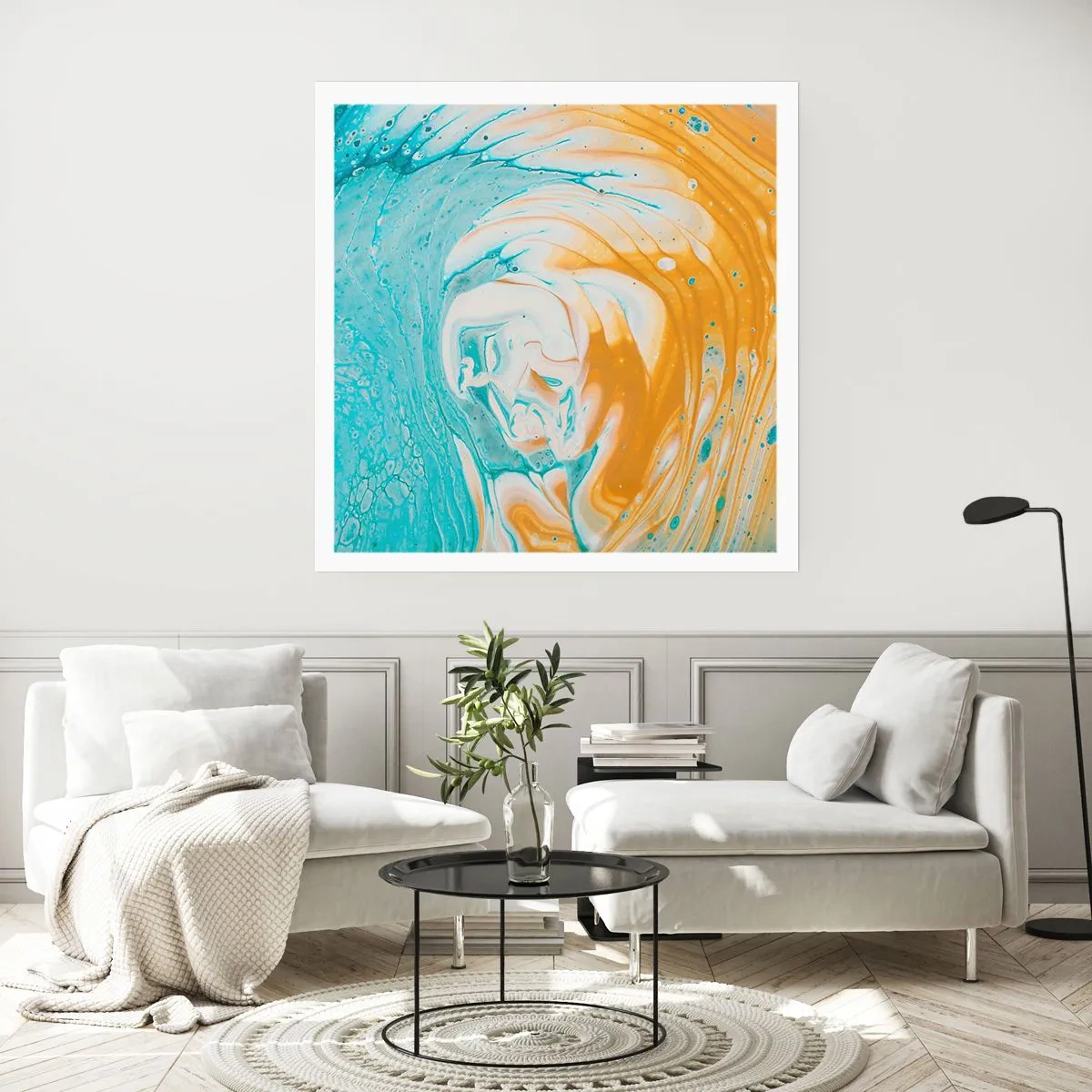 Plakát - Pastelový vír - 60x60 cm
