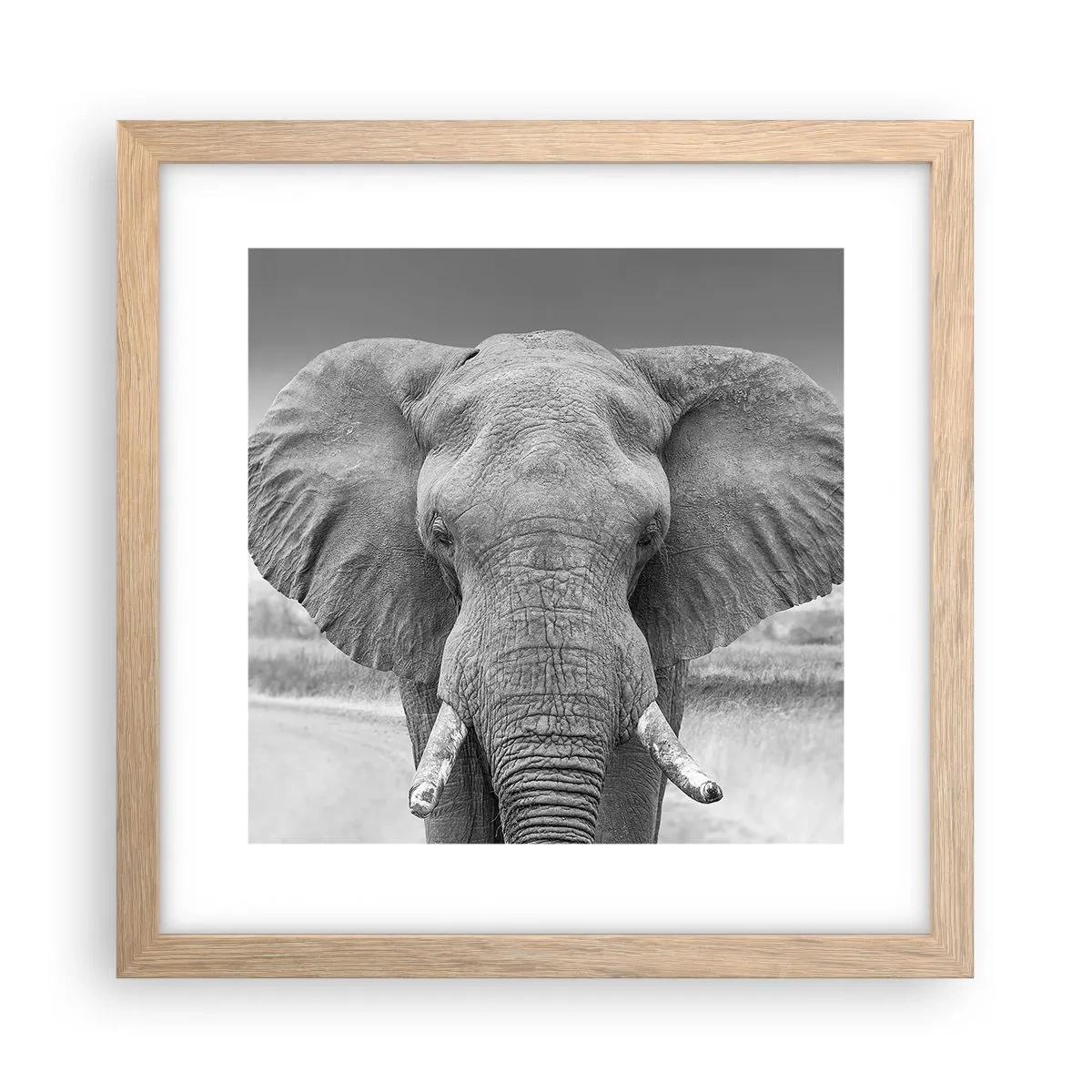 Plakát v rámu světlý dub - Vítejte v mém světě - 30x30 cm