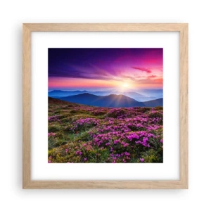 Plakát v rámu světlý dub - Zavoněly svěží pupeny bylinek z obilných polí - 30x30 cm