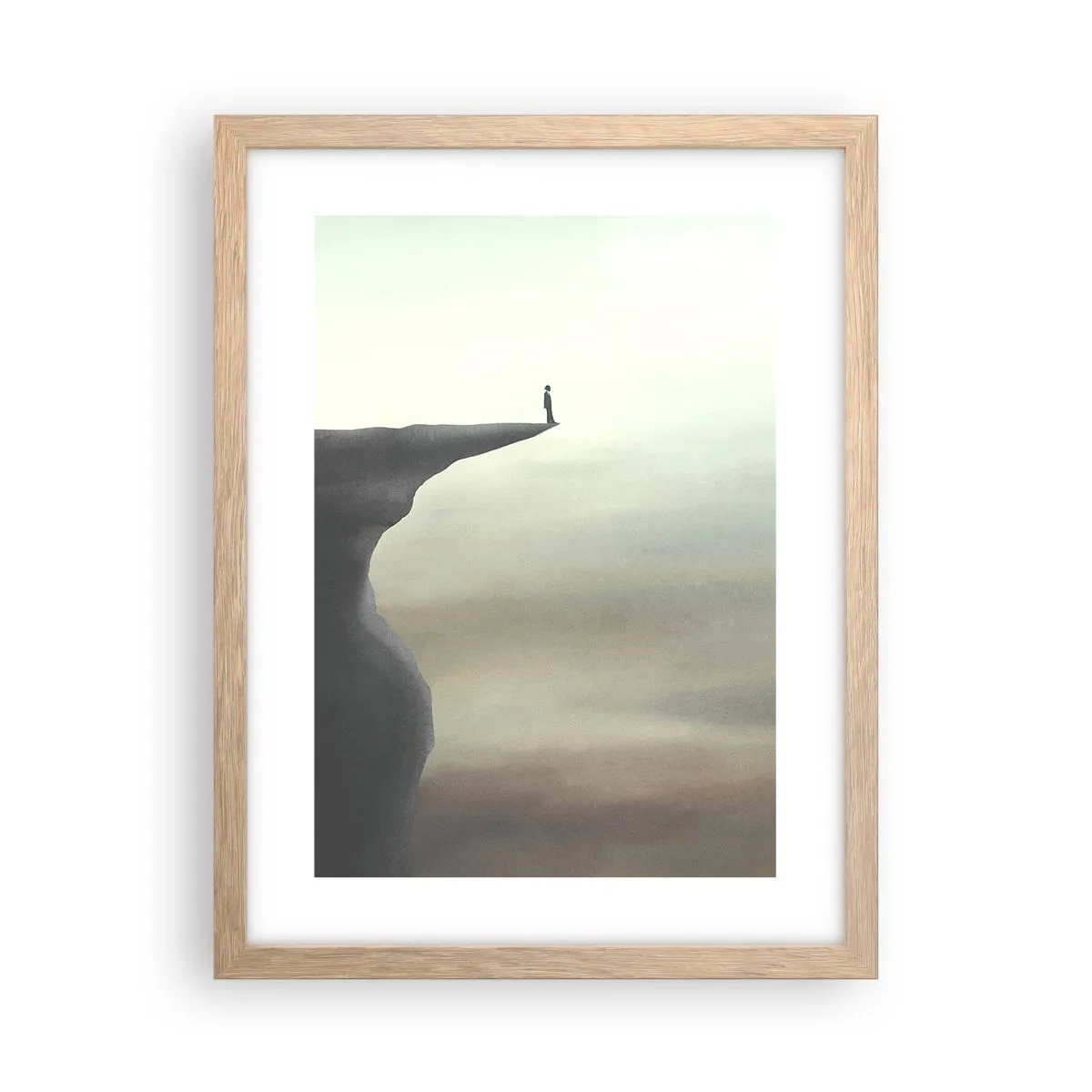 Plakát v rámu světlý dub - Nahoru, samozřejmě! - 30x40 cm