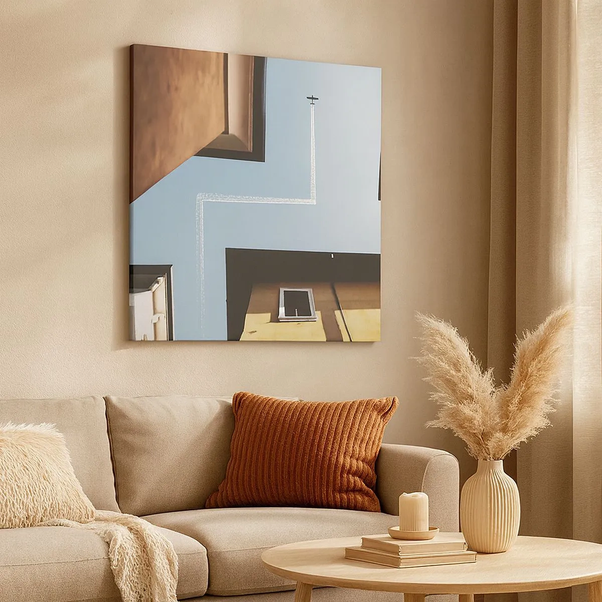 Obraz na plátně - Nad městským labyrintem - 30x30 cm