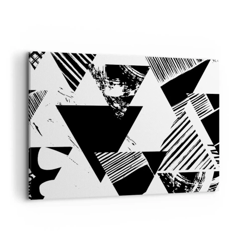 Obraz na plátně - Déšť trojúhelníků - 100x70 cm