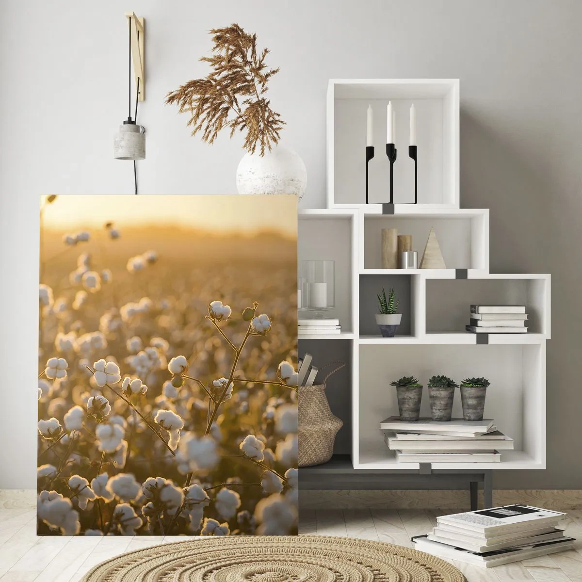 Obraz na skle - Chlupaté pole - 50x70 cm