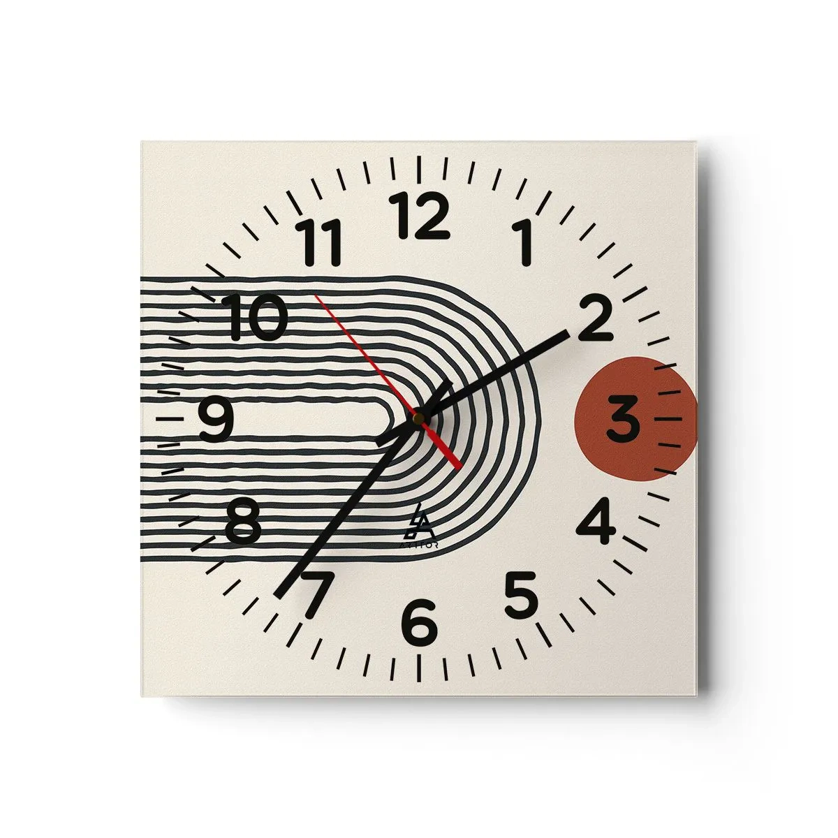 Nástěnné hodiny - Magnetismus tvarů a barev - 30x30 cm
