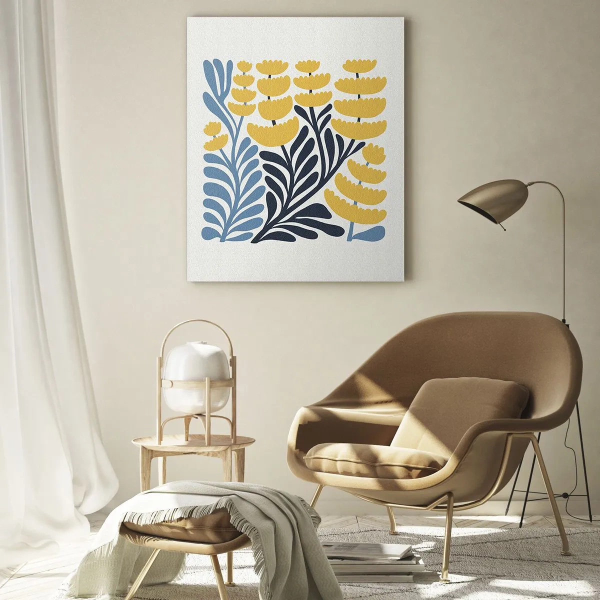 Obraz na skle - Sluneční záhon - 80x120 cm