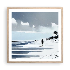 Plakát v rámu světlý dub - O samotě - 60x60 cm