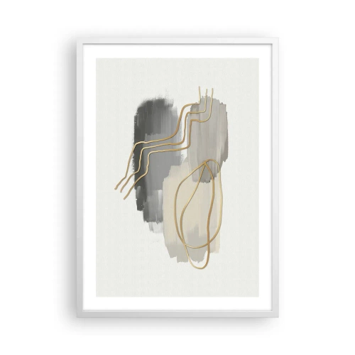 Plakát v bílém rámu - Trvání a pohyb - 50x70 cm
