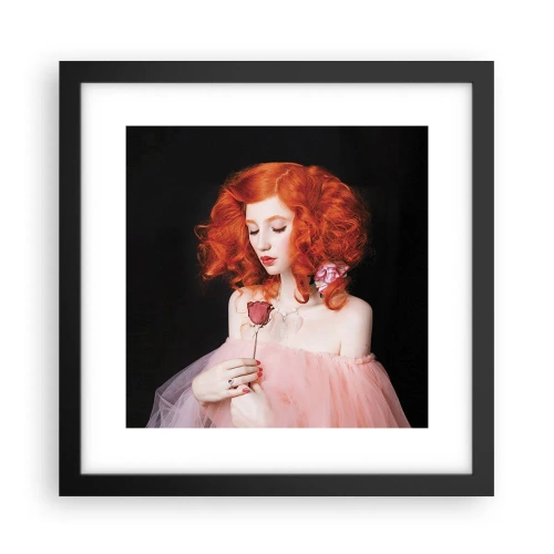 Plakát v černém rámu - V barokním stylu - 30x30 cm